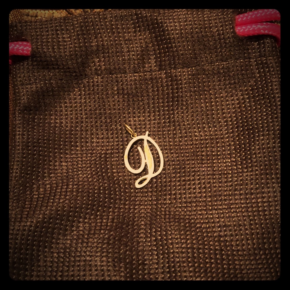 14k Gold Initial “D” Pendant